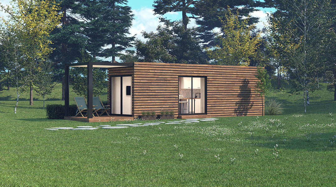 Container aménage pour la location saisonniere avec Creatybox